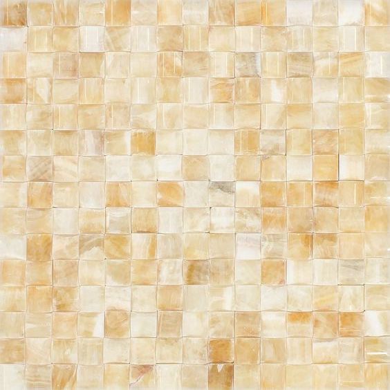 Honey Onyx Polished 3D Small Bread Mosaic Tile-Marble Mosaic-American Tile Depot