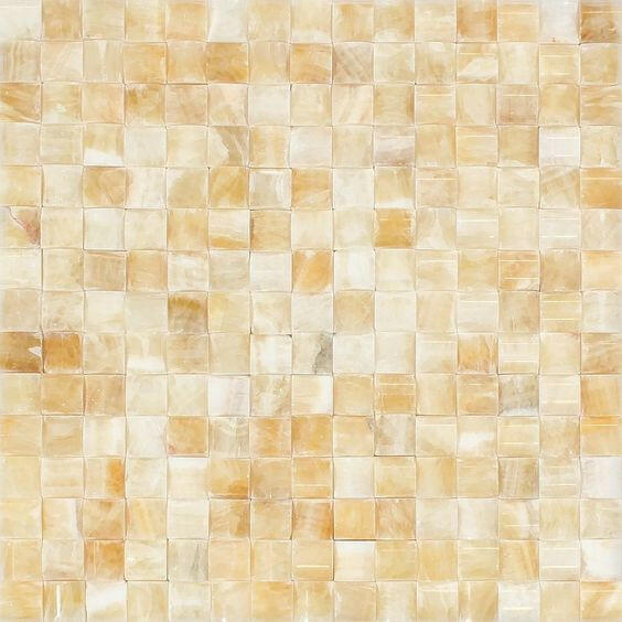 Honey Onyx Polished 3D Small Bread Mosaic Tile-Marble Mosaic-American Tile Depot