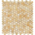 Honey Onyx Polished Penny Round Mosaic Tile-Marble Mosaic-American Tile Depot