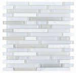 Horizon Sunrise Carrara Goose Linear Mosaic Wall Tile-Mixed Mosaic-American Tile Depot