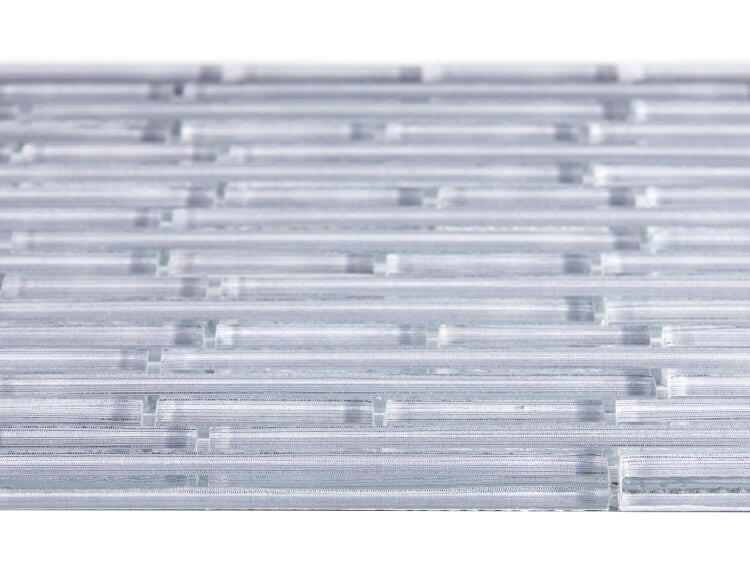 Horizon Sunrise Silver White Linear Glass Mosaic Wall Tile-Glass Mosaic-American Tile Depot