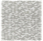 Horizon Sunrise Snow Stack Linear Mosaic Wall Tile-Mixed Mosaic-American Tile Depot