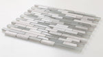 Horizon Sunrise Snow Stack Linear Mosaic Wall Tile-Mixed Mosaic-American Tile Depot