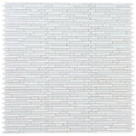 Horizon Sunrise Thassos White Linear Mosaic Wall Tile-Mixed Mosaic-American Tile Depot