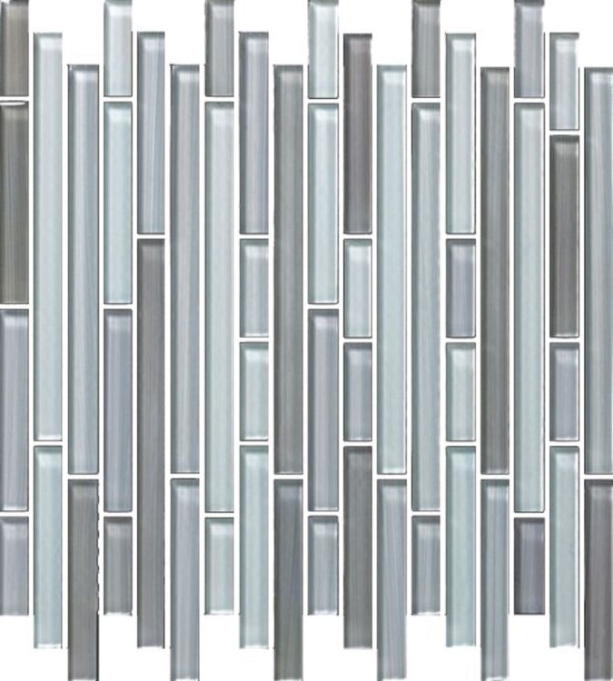 Horizon Sunset Grey Goose Linear Glass Mosaic Wall Tile-Glass Mosaic-American Tile Depot