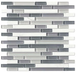 Horizon Sunset Rain Grey Linear Mosaic Wall Tile-Mixed Mosaic-American Tile Depot