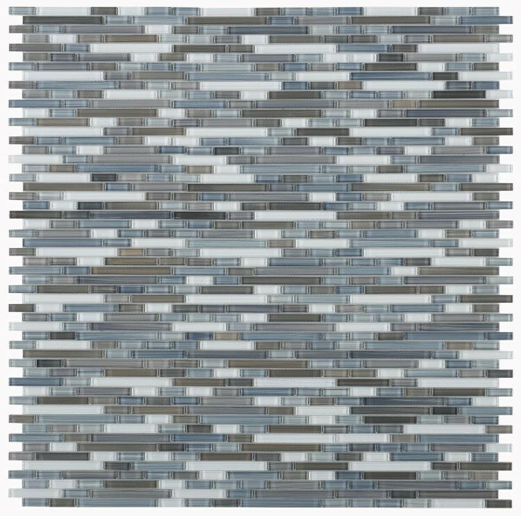 Horizon Sunset Rain Sky Glossy Linear Glass Mosaic Wall Tile-Glass Mosaic-American Tile Depot