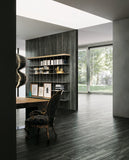 24 X 48 I-Travertini Black Glossy Travertine Look Porcelain Tile-PORCELAIN-Large Format-American Tile Depot