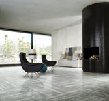 24 X 48 I-Travertini Grey Glossy Travertine Look Porcelain Tile