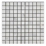 1 X 1 Oriental White / Asian Statuary Marble Honed Mosaic Tile-Marble Mosaic-American Tile Depot