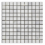 1 X 1 Oriental White / Asian Statuary Marble Honed Mosaic Tile-Marble Mosaic-American Tile Depot