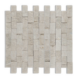 1 X 2 Crema Marfil Marble Split-Faced Mosaic Tile