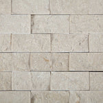 1 X 2 Crema Marfil Marble Split-Faced Mosaic Tile