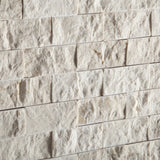 1 X 2 Crema Marfil Marble Split-Faced Mosaic Tile