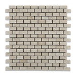 Crema Marfil Marble Honed Baby Brick Mosaic Tile-Marble Mosaic-American Tile Depot