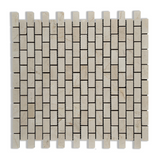 Crema Marfil Marble Honed Baby Brick Mosaic Tile