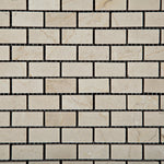 Crema Marfil Marble Polished Baby Brick Mosaic Tile