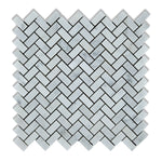 Carrara White Marble Honed Mini Herringbone Mosaic Tile-Marble Mosaic-American Tile Depot