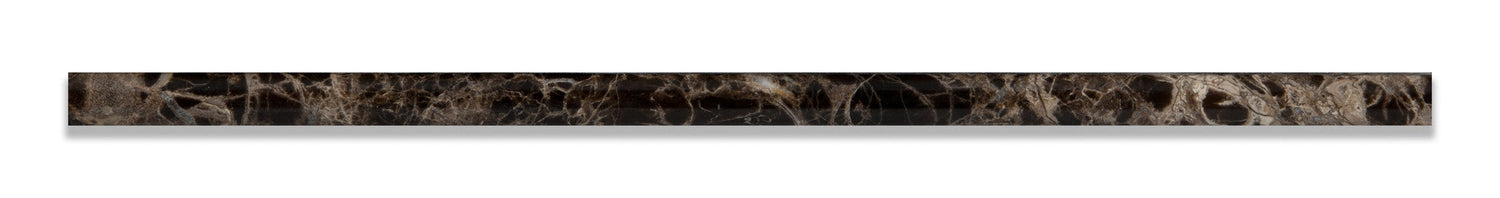 Emperador Dark Marble Polished 1/2 X 12 Pencil Liner