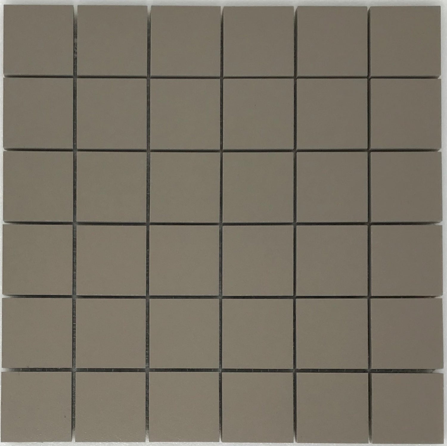 2 X 2 Light Brown Matte Porcelain Mosaic Tile