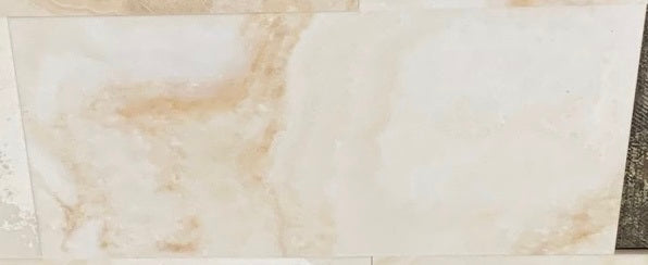 12 X 24 Premium White Onyx CROSS-CUT Polished Field Tile