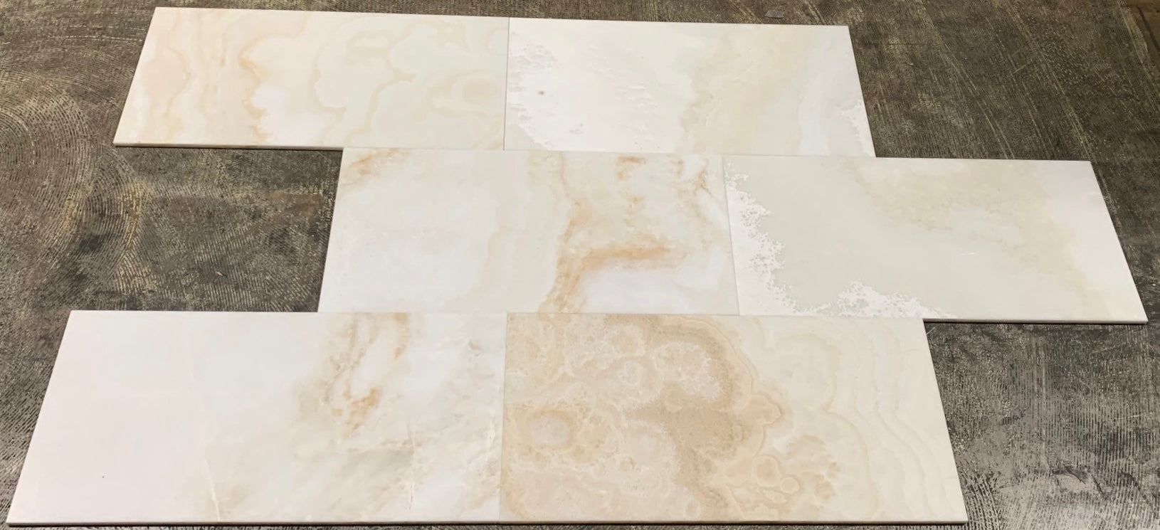 12 X 24 Premium White Onyx CROSS-CUT Polished Field Tile