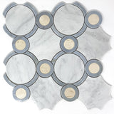 Waterjet Round Marble Polished Mosaic Tile