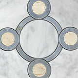 Waterjet Round Marble Polished Mosaic Tile