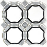 Waterjet Large Octagon Marble Polished Mosaic Tile