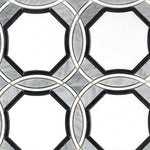 Waterjet Large Octagon Marble Polished Mosaic Tile