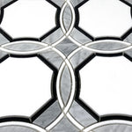 Waterjet Large Octagon Marble Polished Mosaic Tile