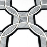 Waterjet Large Octagon Marble Polished Mosaic Tile