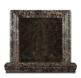 Emperador Dark Marble Hand-Made Custom Shampoo Niche / Shelf - SMALL - Polished