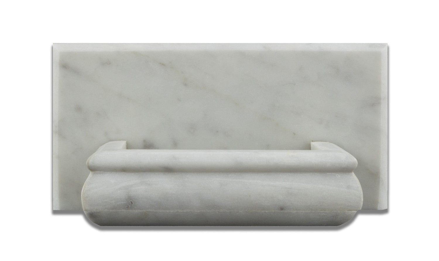 Carrara White Marble Hand-Made Custom Soap Holder - Soap Dish - Honed