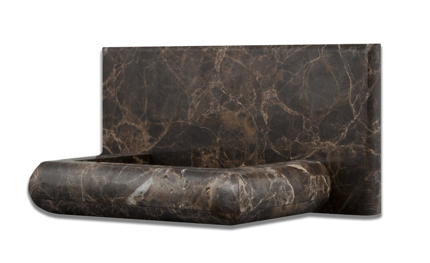 Emperador Dark Marble Hand-Made Custom Soap Holder - Soap Dish - Polished