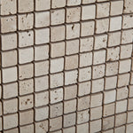 5/8 X 5/8 Ivory Travertine Tumbled Mosaic Tile