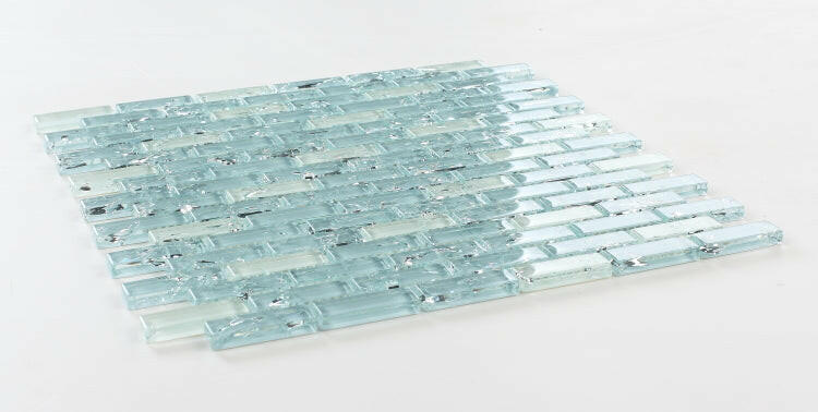 Iceberg Ocean Stack Linear Glass Mosaic Wall Tile-Glass Mosaic-American Tile Depot