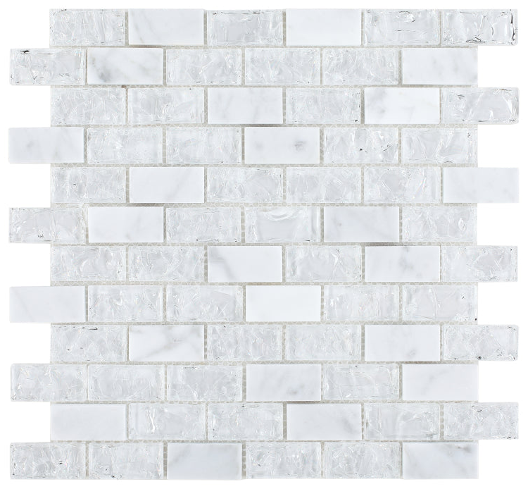 1 x 2 Iceberg Brick Mosaic Wall Tile-Mixed Mosaic-American Tile Depot