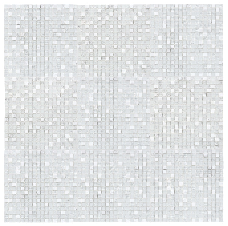 Iceberg Grey Mini Square Mosaic Wall Tile-Mixed Mosaic-American Tile Depot