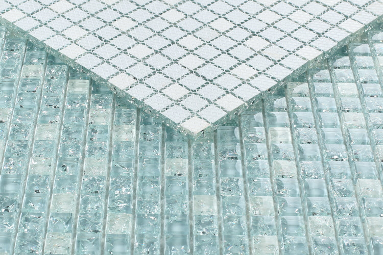 5/8 x 5/8 Iceberg Ocean Mini Square Glass Mosaic Wall Tile-Glass Mosaic-American Tile Depot