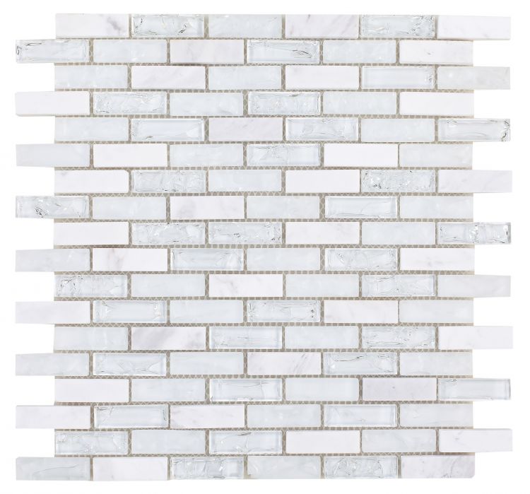 Iceberg Stack Linear Glass Mosaic Wall Tile-Mixed Mosaic-American Tile Depot