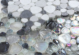 Preach Inari Grey Pebble Glass Mosaic Wall Tile