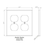 Italian Calacatta Gold Marble Double Duplex Switch Wall Plate / Switch Plate / Cover - Honed-Marble Wall/Switch Plate-American Tile Depot