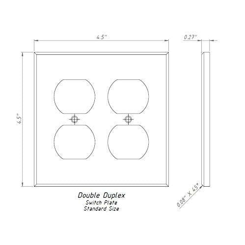 Italian Calacatta Gold Marble Double Duplex Switch Wall Plate / Switch Plate / Cover - Honed-Marble Wall/Switch Plate-American Tile Depot