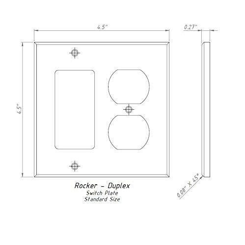 Italian Calacatta Gold Marble Rocker Duplex Switch Wall Plate / Switch Plate / Cover - Polished-Marble Wall/Switch Plate-American Tile Depot