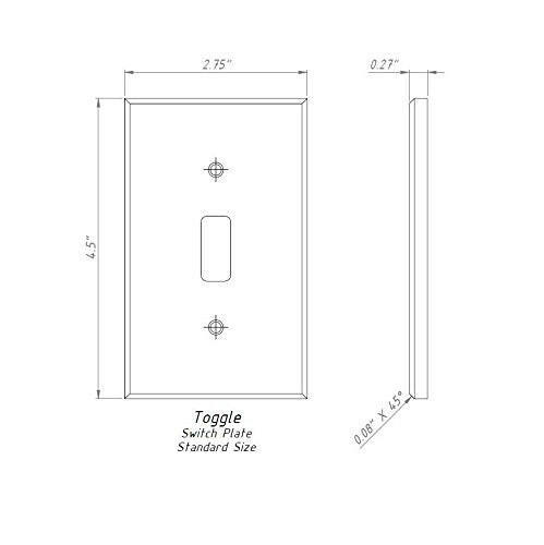 Italian Calacatta Gold Marble Single Toggle Switch Wall Plate / Switch Plate / Cover - Honed-Marble Wall/Switch Plate-American Tile Depot