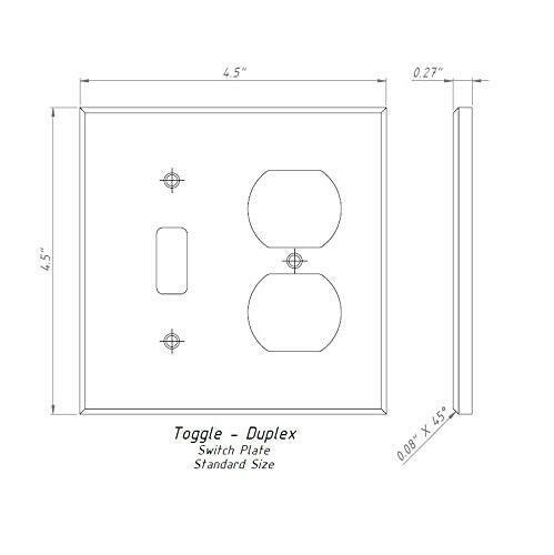 Italian Calacatta Gold Marble Toggle Duplex Switch Wall Plate / Switch Plate / Cover - Honed-Marble Wall/Switch Plate-American Tile Depot