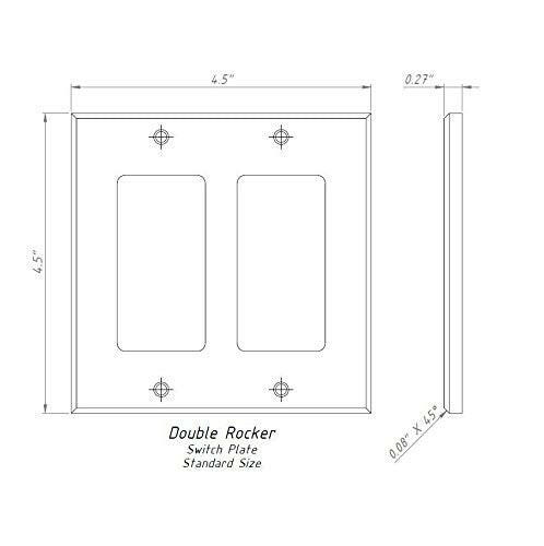 Italian Carrara White Marble Double Rocker Switch Wall Plate / Switch Plate / Cover - Honed-Marble Wall/Switch Plate-American Tile Depot