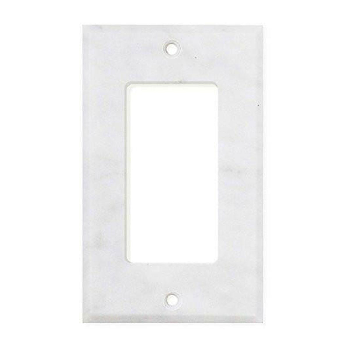 Italian Carrara White Marble Single Rocker Switch Wall Plate / Switch Plate / Cover - Honed-Marble Wall/Switch Plate-American Tile Depot