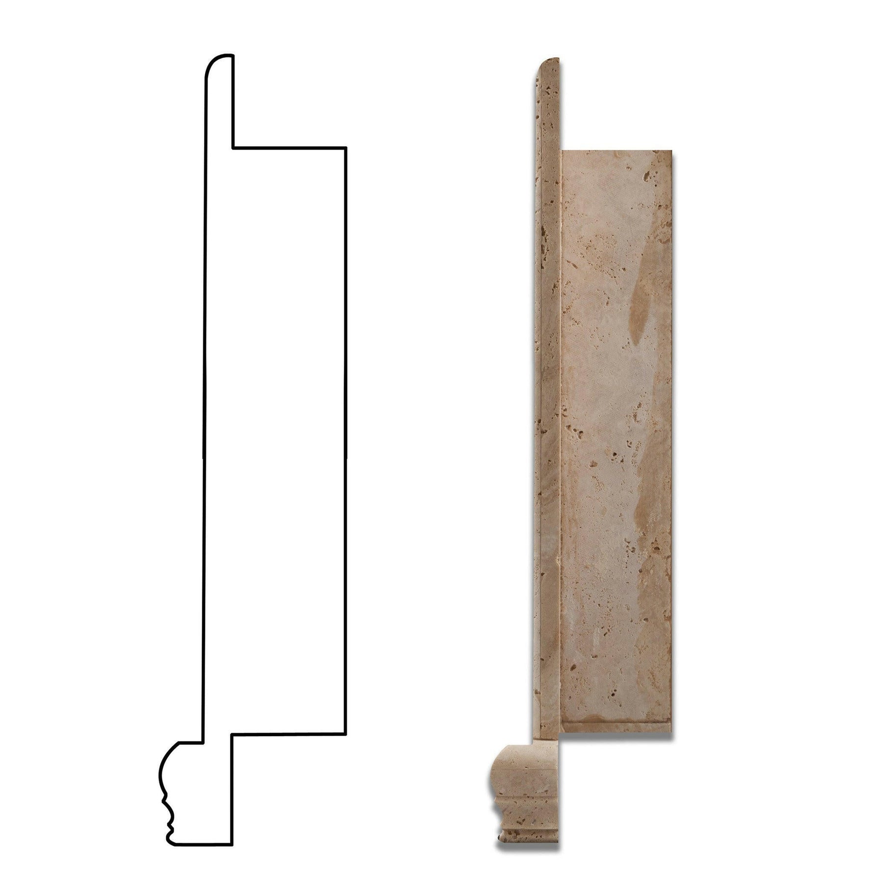 Ivory Travertine Hand-Made Custom Shampoo Niche / Shelf - LARGE - Honed-Accessories-American Tile Depot